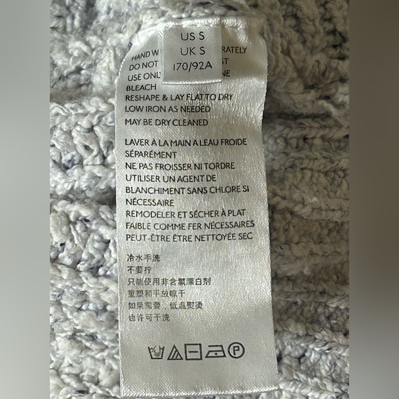 Free People On Your Side Cropped Slouchy Chunky Cable Knit Sweater Women Size S - Picture 9 of 10